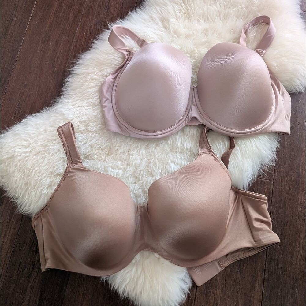 Bundle! 2 Soma Everyday Smooth T-Shirt Bra Beige Pink 42DDD